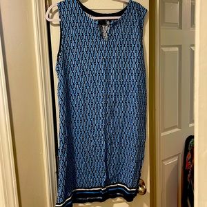 Cotton blend shift dress
